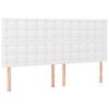 vidaXL feh&eacute;r műbőr fejt&aacute;mla 200 x 5 x 118/128 cm
