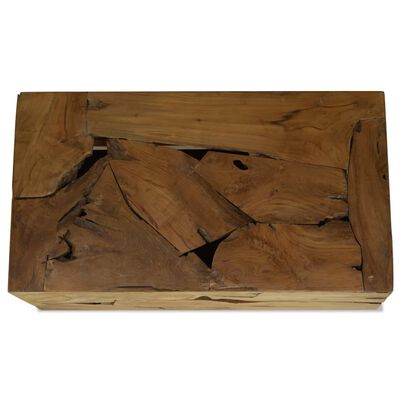 vidaXL barna valódi tíkfa dohányzóasztal 90 x 50 x 30 cm