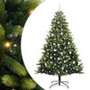 vidaXL Mesters&eacute;ges Hajl&iacute;tott Kar&aacute;csonyfa 300 LED-del Z&ouml;ld 210 cm
