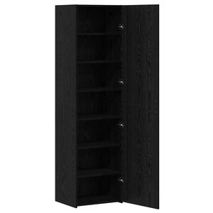 vidaXL Magasfi&uacute; 2 pcs Fekete t&ouml;lgy 50 x 42,5 x 185 cm