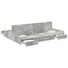 vidaXL &Aacute;gykeret t&aacute;rol&oacute;val fi&oacute;kkal Beton Sz&uuml;rke 135 x 190 cm Szerelt Fa