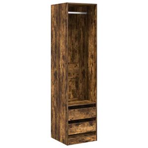 vidaXL f&uuml;st&ouml;s t&ouml;lgy sz&iacute;nű szerelt fa szekr&eacute;ny fi&oacute;kokkal 50x50x200 cm