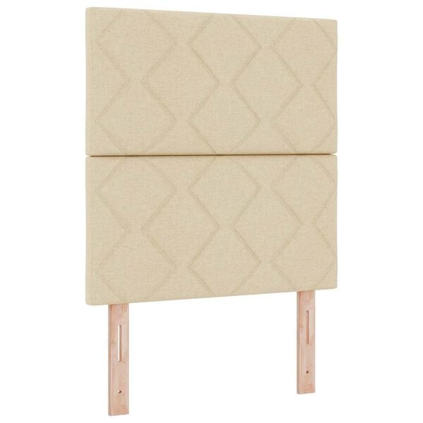 vidaXL Boxrug&oacute;s &aacute;gy matracmal fejt&aacute;ml&aacute;val Kr&eacute;m 80 x 200 cm sz&ouml;vet