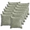 vidaXL P&aacute;rna huzat 12 pcs HOUTEN Z&ouml;ld 40 x 40 cm Chenille Sz&ouml;vet