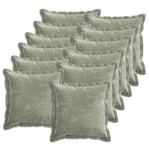 vidaXL P&aacute;rna huzat 12 pcs HOUTEN Z&ouml;ld 40 x 40 cm Chenille Sz&ouml;vet