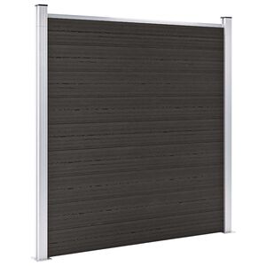 vidaXL fekete WPC ker&iacute;t&eacute;spanel 180 x 186 cm