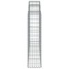 vidaXL íves horganyzott vas gabion kosár 200x30x120/140 cm