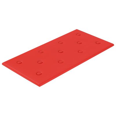 vidaXL 12 db piros műbőr fali panel 60 x 30 cm 2,16 m²