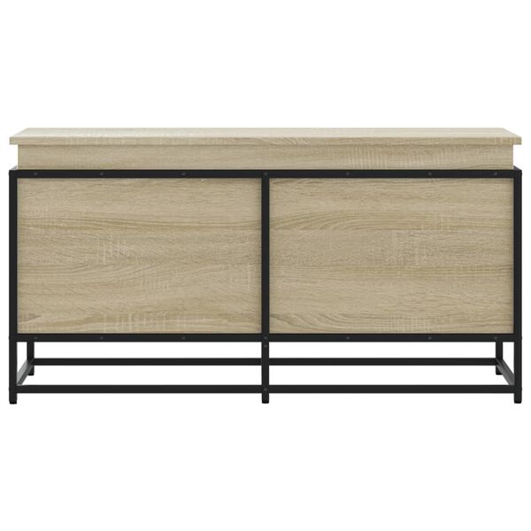 vidaXL sonoma t&ouml;lgy szerelt fa t&aacute;rol&oacute;l&aacute;da fed&eacute;llel 100x40x51,5 cm