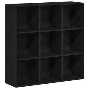 vidaXL fekete t&ouml;lgyfa k&ouml;nyvesszekr&eacute;ny 98 x 29 x 97,5 cm