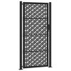 vidaXL fekete ac&eacute;l kerti kapu 100x200 cm kereszt mint&aacute;val