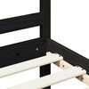 vidaXL fekete tömör fa ágykeret 200 x 200 cm