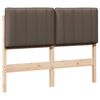 vidaXL K&aacute;rpitozott fejt&aacute;mla Barna &eacute;s taupe 120 cm T&ouml;m&ouml;r fenyőfa