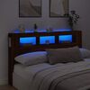 vidaXL barna t&ouml;lgysz&iacute;nű szerelt fa LED-es fejt&aacute;mla 180x18,5x103,5 cm