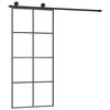 vidaXL ESG &uuml;veg &eacute;s alum&iacute;nium tol&oacute;ajt&oacute; f&eacute;mszerelv&eacute;ny-szettel 90x205 cm