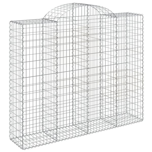 vidaXL 3 db &iacute;ves horganyzott vas gabion kos&aacute;r 200x50x160/180 cm