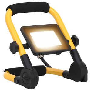 vidaXL meleg feh&eacute;r f&eacute;nyű foganty&uacute;val ell&aacute;tott LED-es reflektor 20 W
