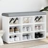 vidaXL feh&eacute;r cipőpad 82 x 32 x 50 cm r&eacute;tegelt f&aacute;b&oacute;l