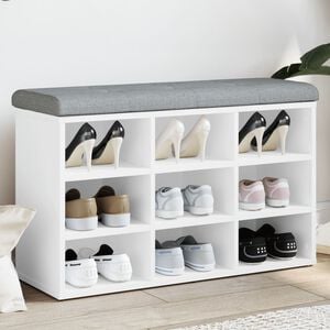 vidaXL feh&eacute;r cipőpad 82 x 32 x 50 cm r&eacute;tegelt f&aacute;b&oacute;l