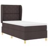 vidaXL Boxspring &aacute;gy matraccal S&ouml;t&eacute;tsz&uuml;rke 90x190 cm Sz&ouml;vet s&ouml;t&eacute;tbarna