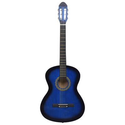 vidaXL kék 4/4-es klasszikus gitár kezdőknek tokkal 39"