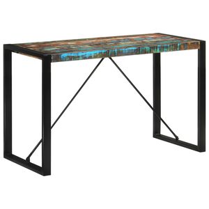 vidaXL t&ouml;m&ouml;r &uacute;jrahasznos&iacute;tott fa &eacute;tkezőasztal 120 x 55 x 76 cm