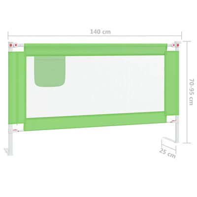 vidaXL zöld szövet biztonsági leesésgátló 140 x 25 cm