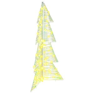 vidaXL Kar&aacute;csonyfa 100 LED Meleg feh&eacute;r 120 cm PET