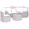 vidaXL 6 részes bézs polyrattan kerti ülőgarnitúra párnával