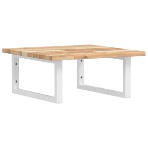 vidaXL ac&eacute;l &eacute;s t&ouml;m&ouml;r ak&aacute;cfa falra szerelhető mosd&oacute;polc