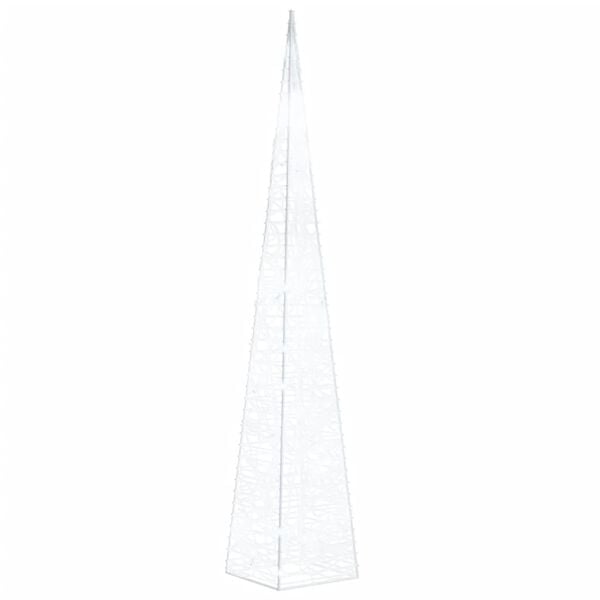 vidaXL dekoratív hideg fehér fényű LED-es akril fénykúp 60 cm