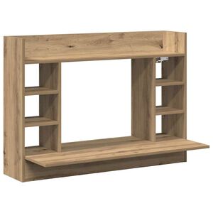 vidaXL Falra szerelhető &iacute;r&oacute;asztal k&eacute;zműves t&ouml;lgy 105 x 48 x 75 cm