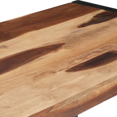 vidaXL tömör fa étkezőasztal paliszander felülettel 120 x 60 x 75 cm