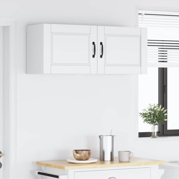 vidaXL Konyhaszekr&eacute;ny polcokkal 2 pcs Feh&eacute;r 50 x 31 x 40 cm Faanyag