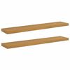 vidaXL Falpolc Falra szerelhető 2 pcs B&eacute;zs 120 x 23,5 x 4 cm Faanyag