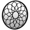 vidaXL fekete kerek vas kerti tükör kültéri használatra 60 x 3 cm