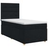 vidaXL Boxspring &aacute;gy matraccal fejt&aacute;ml&aacute;val Fekete 90 x 200 cm Sz&ouml;vet