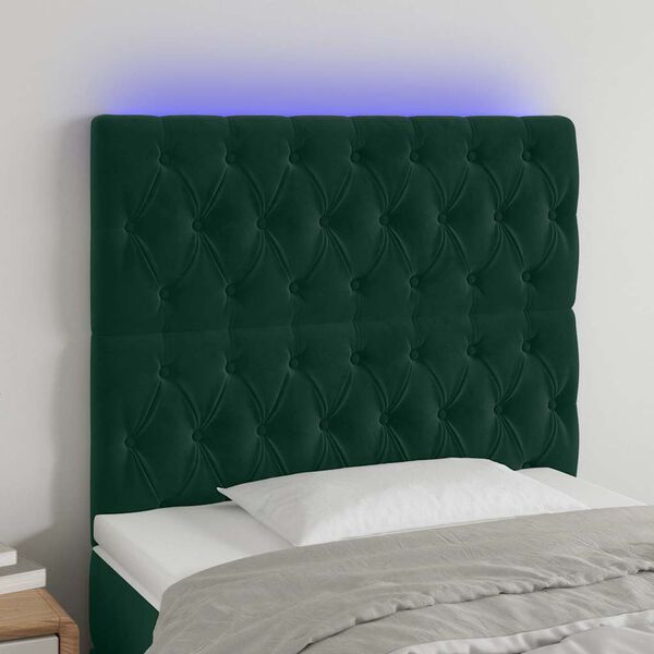 vidaXL s&ouml;t&eacute;tz&ouml;ld b&aacute;rsony LED-es fejt&aacute;mla 100x7x118/128 cm