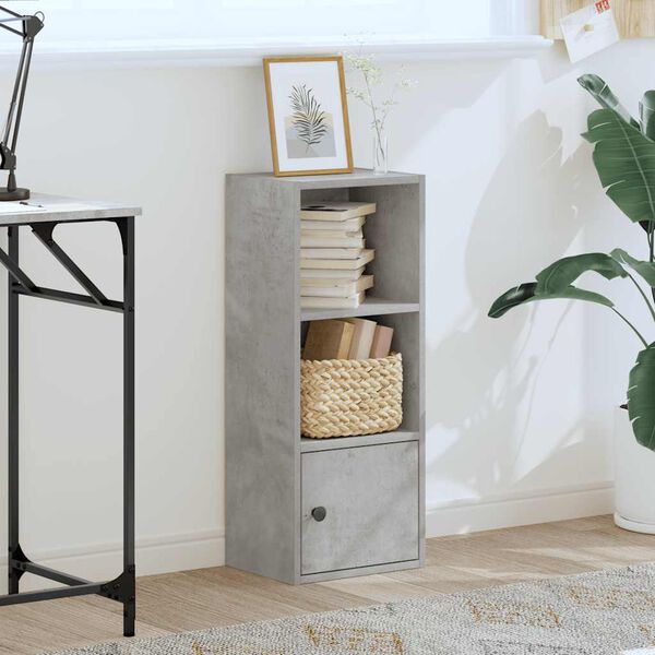 vidaXL betonsz&uuml;rke szerelt fa k&ouml;nyvespolc 31x24x77 cm