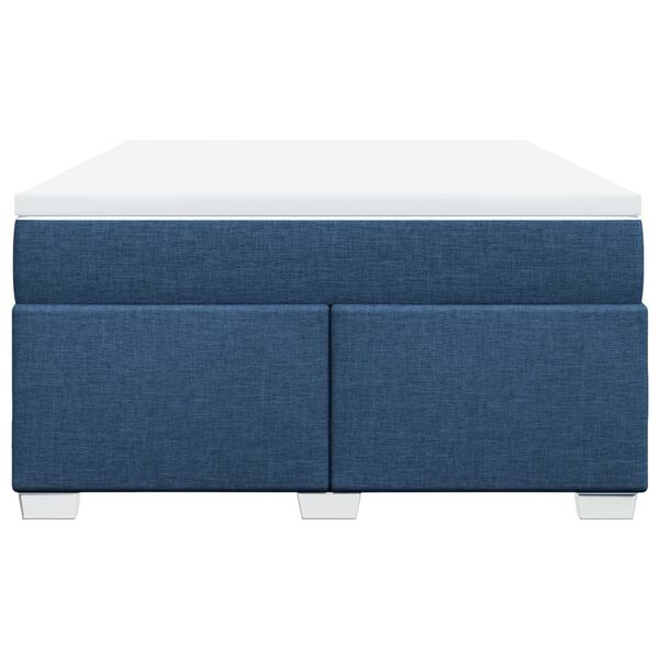 vidaXL kék szövet rugós ágy matraccal 140 x 200 cm