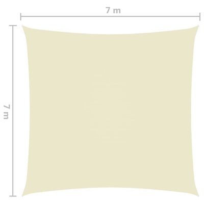 vidaXL krémszínű négyzet alakú oxford-szövet napvitorla 7 x 7 m