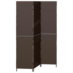 vidaXL Szobaelv&aacute;laszt&oacute; Barna 146 x 180 cm polirattan