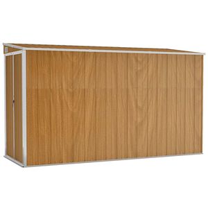 vidaXL barna sz&iacute;nű, falra szerelhető kerti f&eacute;szer 118 x 288 x 178 cm horganyzott ac&eacute;lb&oacute;l