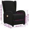 vidaXL fekete szövet elektromos masszázsfotel