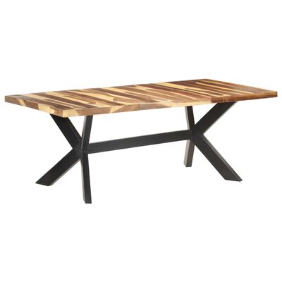 vidaXL tömör fa étkezőasztal mézszínű felülettel 200 x 100 x 75 cm