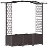 vidaXL Magas&iacute;tott &Aacute;gy Trellis-szel &eacute;s Tetővel Barna 164 x 40 x 138 cm