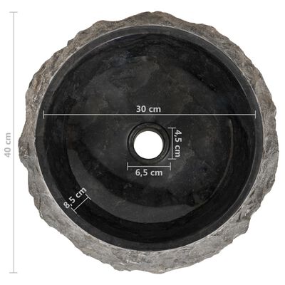 vidaXL tömör tíkfa fürdőszobai pipereszekrény fekete márványmosdókkal
