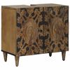 vidaXL F&uuml;rdőszobai mosd&oacute;szekr&eacute;ny Barna 62 x 33 x 58 cm T&ouml;m&ouml;r Mang&oacute;f&aacute;t