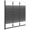 vidaXL 3 paneles fekete ESG &ouml;sszecsukhat&oacute; zuhanyparav&aacute;n 130 x 130 cm