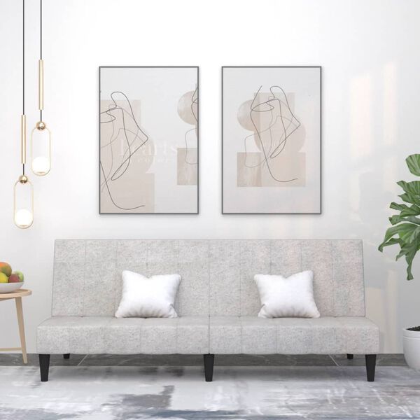 vidaXL k&eacute;tszem&eacute;lyes vil&aacute;gossz&uuml;rke mikrosz&aacute;las sz&ouml;vet kanap&eacute;&aacute;gy